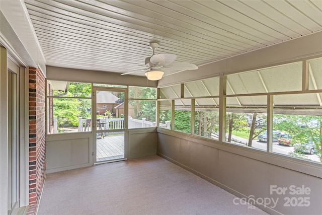 8024 Bradford Ln, Denver, NC 28037 - unfurnished sunroom featuring a ceiling fan