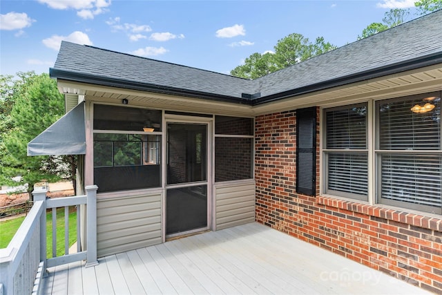 8024 Bradford Ln, Denver, NC 28037 - wooden terrace with a sunroom