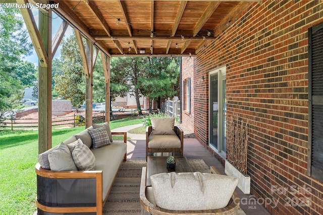 8024 Bradford Ln, Denver, NC 28037 - view of patio featuring an outdoor living space
