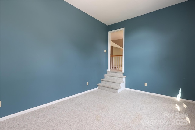 9315 Pebble Creek Way, Charlotte, NC 28269 - empty room featuring baseboards, carpet flooring, and stairway