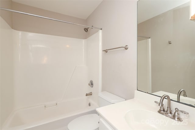 9315 Pebble Creek Way, Charlotte, NC 28269 - bathroom with toilet, vanity, and shower / bathtub combination