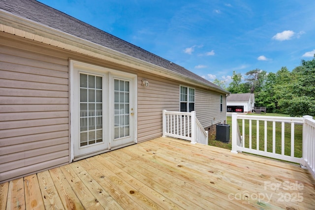 5678 Cedar Run Dr, Denver, NC 28037 - deck featuring a lawn and central AC unit
