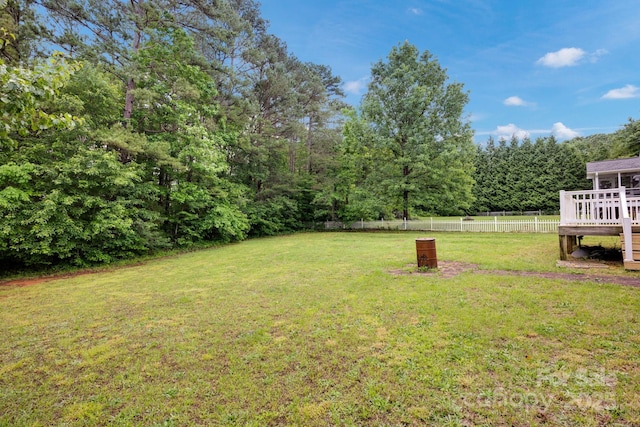 5678 Cedar Run Dr, Denver, NC 28037 - view of yard with a deck