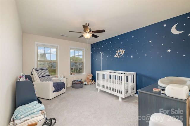 2014 Drawbridge Dr, Fort Mill, SC 29707 - bedroom featuring carpet floors and a ceiling fan