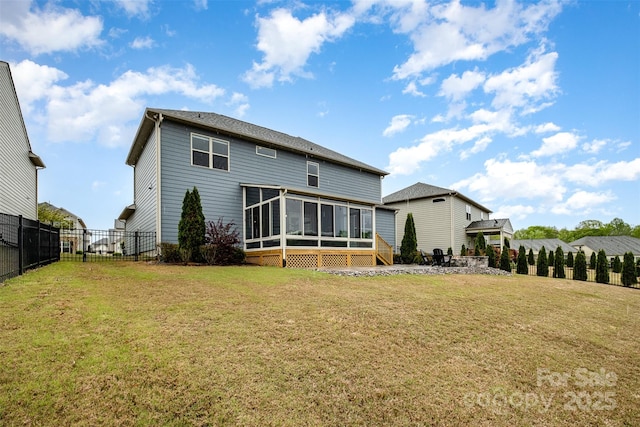 2014 Drawbridge Dr, Fort Mill, SC 29707 - back of house featuring a sunroom