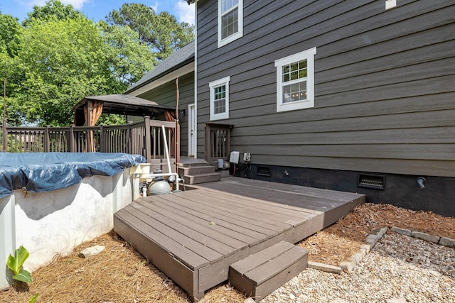 5229 Mt Holly Huntersville Rd, Charlotte, NC 28216 - wooden deck with a gazebo