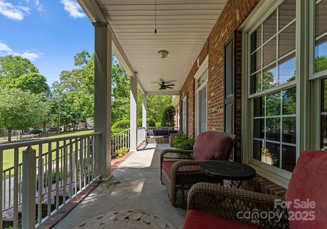 328 Whippoorwill Rd, Mooresville, NC 28117 - view of patio / terrace featuring a porch and ceiling fan
