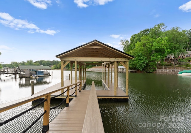 328 Whippoorwill Rd, Mooresville, NC 28117 - dock area with a water view and boat lift