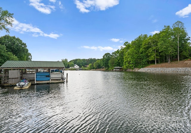 328 Whippoorwill Rd, Mooresville, NC 28117 - dock with a water view and boat lift