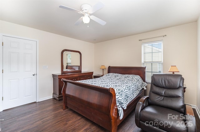 13612 Singleleaf Ln, Charlotte, NC 28278 - bedroom with wood finished floors, baseboards, and a ceiling fan