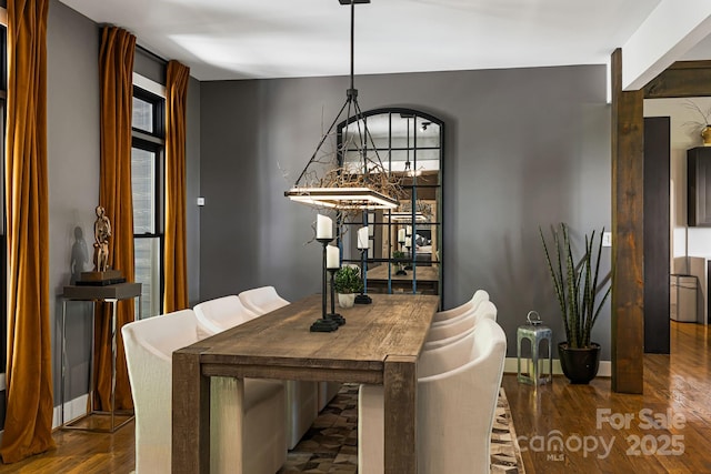 5 Saddle Rdg, Fletcher, NC 28732 - dining room with wood finished floors and a chandelier