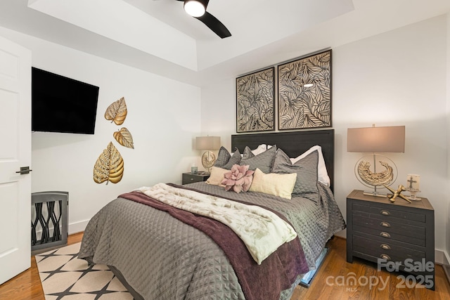 5 Saddle Rdg, Fletcher, NC 28732 - bedroom featuring wood finished floors and a ceiling fan