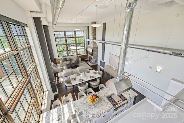 interior space featuring wood finished floors