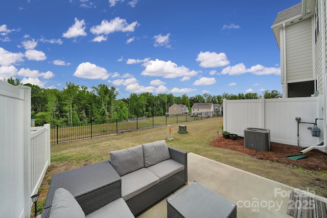 5034 Moss Pine Way, Tega Cay, SC 29708 - view of patio / terrace featuring an outdoor living space and central air condition unit