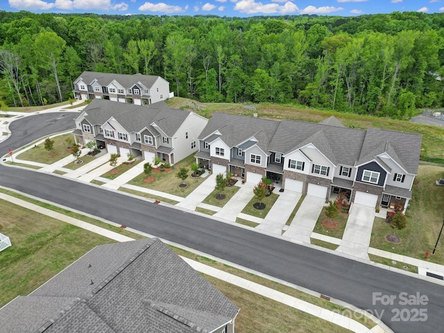 5034 Moss Pine Way, Tega Cay, SC 29708 - aerial perspective of suburban area with a heavily wooded area