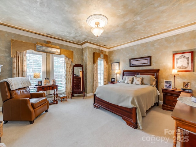 3044 Luke Crossing Dr, Charlotte, NC 28226 - carpeted bedroom featuring ornamental molding and baseboards