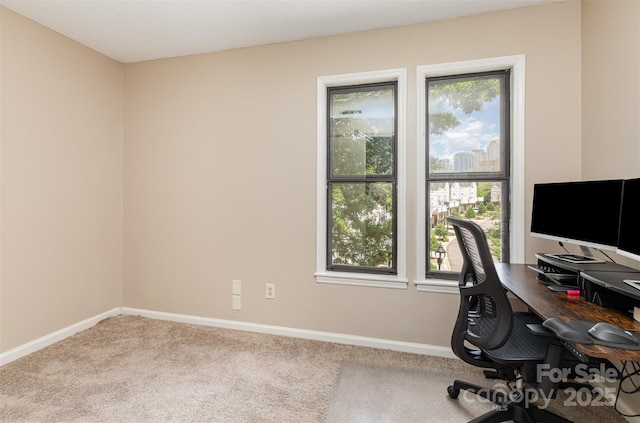 216 S Clarkson St Unit E, Charlotte, NC 28202 - carpeted home office with baseboards