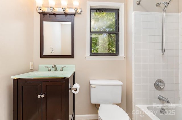 216 S Clarkson St Unit E, Charlotte, NC 28202 - bathroom featuring vanity, toilet, and shower / tub combination