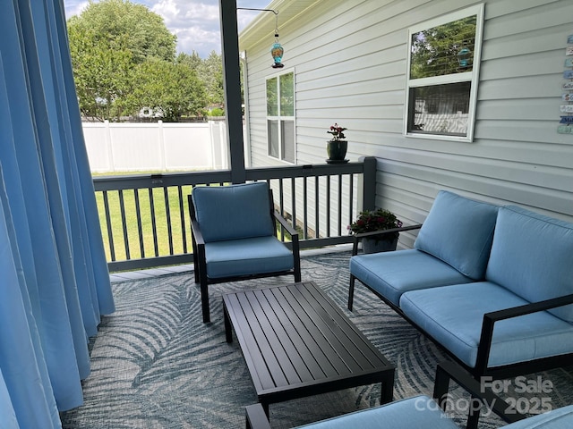 1119 Balls Creek Rd, Claremont, NC 28610 - wooden terrace featuring outdoor lounge area