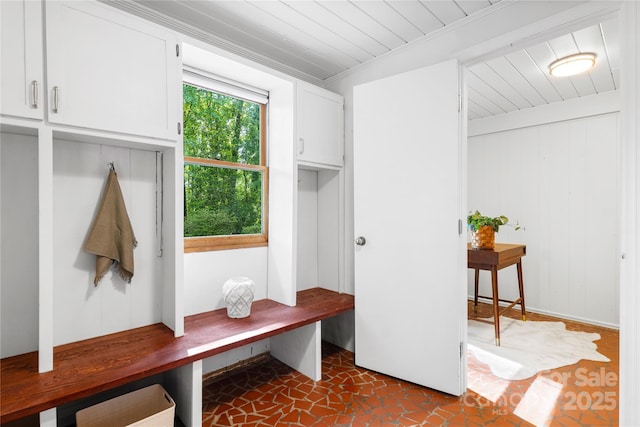 5162 Lincrest Pl, Charlotte, NC 28211 - mudroom featuring wood ceiling
