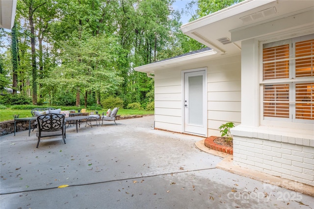 5162 Lincrest Pl, Charlotte, NC 28211 - view of patio / terrace with an outdoor hangout area and view of scattered trees