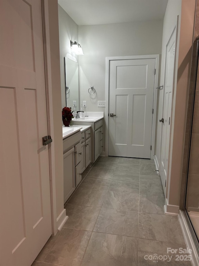 934 Prince Garrett Way, Denver, NC 28037 - bathroom with vanity and a shower with door