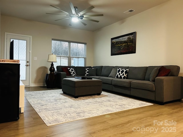934 Prince Garrett Way, Denver, NC 28037 - living area with ceiling fan and wood finished floors