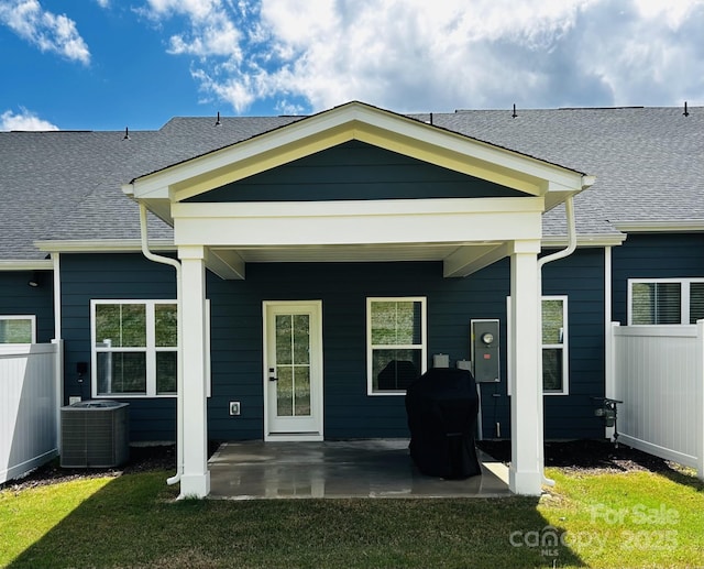 934 Prince Garrett Way, Denver, NC 28037 - rear view of property featuring central AC, a patio, and a shingled roof