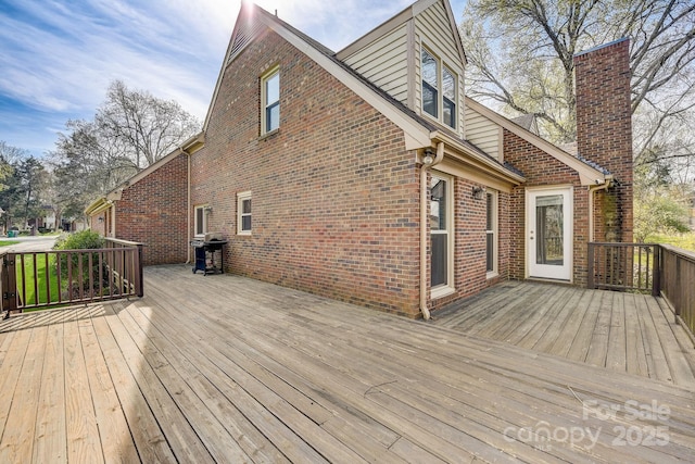 5108 Tedorill Ln, Charlotte, NC 28226 - wooden terrace with a grill