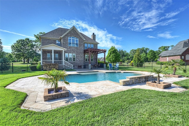 4941 Campobello Dr, Monroe, NC 28110 - view of swimming pool with a pergola and a patio