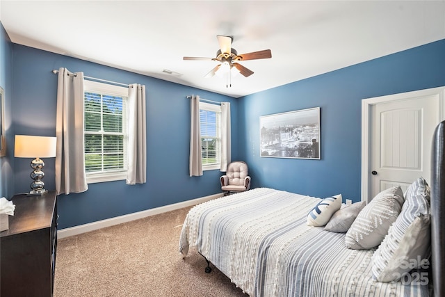 4941 Campobello Dr, Monroe, NC 28110 - bedroom with carpet, baseboards, and a ceiling fan