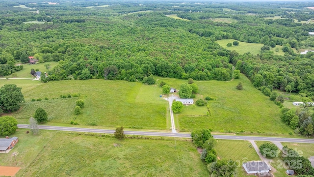 overview of rural landscape with a forest