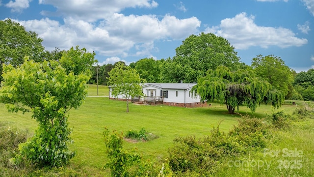 view of grassy yard
