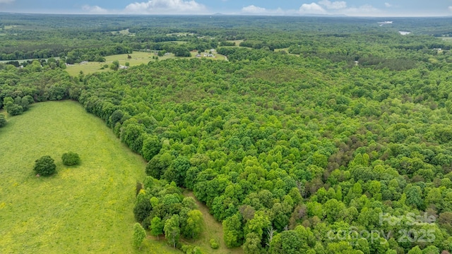 aerial view of a heavily wooded area