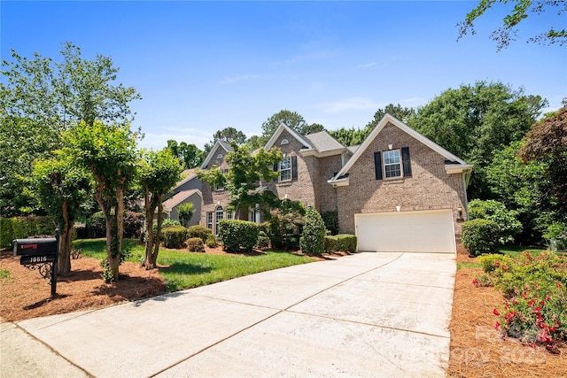 10616 Back Ridge Rd, Charlotte, NC 28277 - traditional-style home with driveway, an attached garage, and brick siding