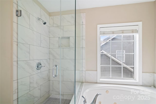 10616 Back Ridge Rd, Charlotte, NC 28277 - full bath featuring a stall shower and a tub with jets