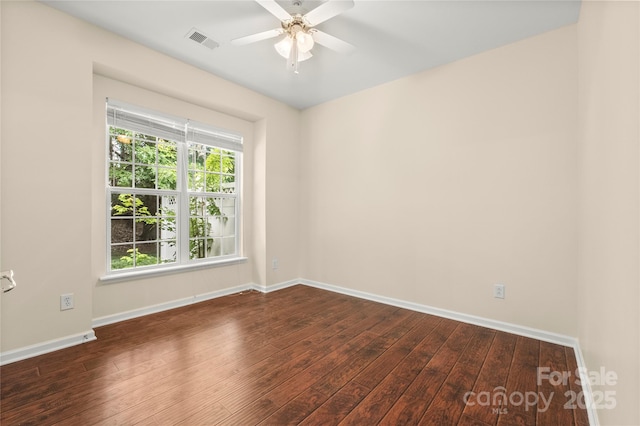 9430 Duckhorn Dr, Charlotte, NC 28277 - spare room featuring dark wood finished floors and a ceiling fan