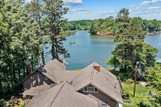 230 Shady Cove Rd, Troutman, NC 28166 - view from above of property with a nearby body of water