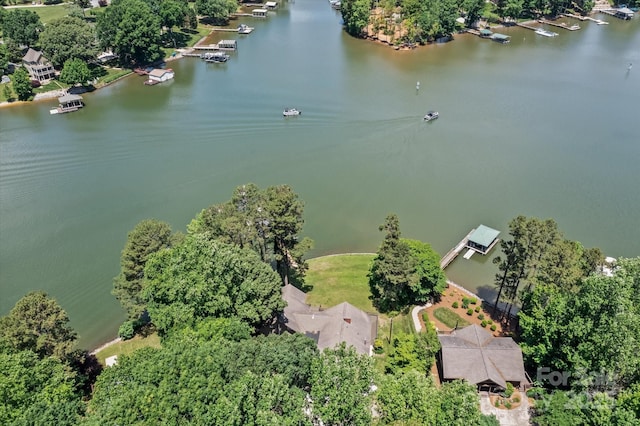 230 Shady Cove Rd, Troutman, NC 28166 - aerial overview of property's location with a nearby body of water and a tree filled landscape