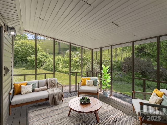 280 Noland Dr, Clyde, NC 28721 - sunroom / solarium featuring outdoor lounge area