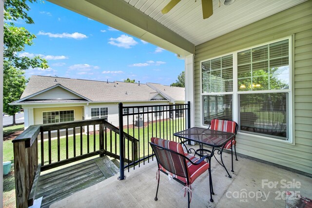 28129 Song Sparrow Ln, Fort Mill, SC 29707 - balcony with a ceiling fan