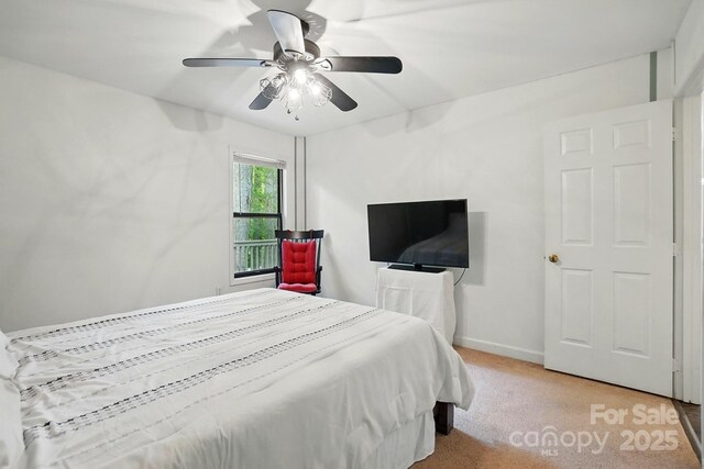 392 Tall Oaks Trl, Fort Mill, SC 29715 - bedroom featuring carpet flooring, a ceiling fan, and baseboards