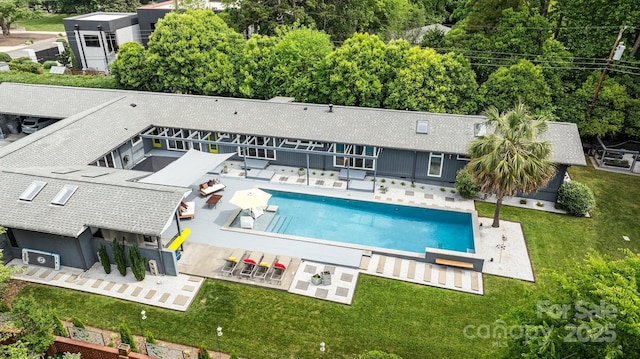 2121 Valencia Ter, Charlotte, NC 28226 - outdoor pool featuring a patio area and a yard