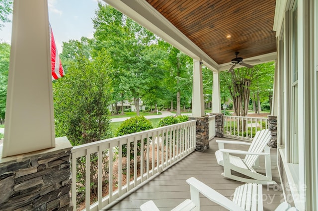 157 Dedham Loop, Mooresville, NC 28117 - porch featuring ceiling fan