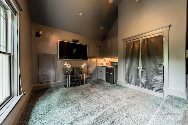 157 Dedham Loop, Mooresville, NC 28117 - carpeted living area with lofted ceiling