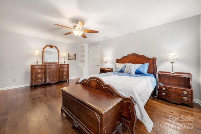 64 Timberidge Dr, Lake Wylie, SC 29710 - bedroom featuring wood-type flooring, baseboards, and a ceiling fan