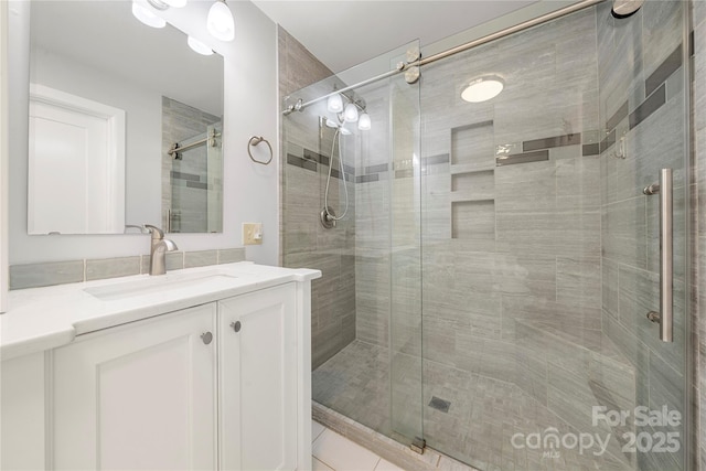 64 Timberidge Dr, Lake Wylie, SC 29710 - full bathroom featuring vanity and a shower stall