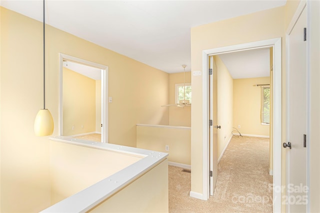 111 Clubwood Ct, Asheville, NC 28803 - hall with healthy amount of natural light, baseboards, and light colored carpet