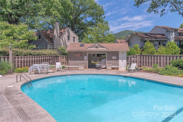 111 Clubwood Ct, Asheville, NC 28803 - community pool with an exterior structure, an outdoor structure, and a patio area