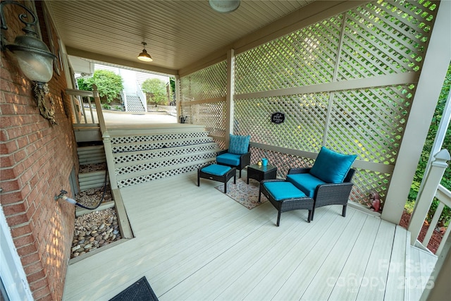 24264 Strand Dr, Albemarle, NC 28001 - view of wooden terrace